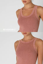 NS8258 - Vintage Reversible Ribbed Tank: Vintage Mist Teal