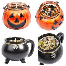Fall Candles, Halloween Candles, Soy Candle, Crystal Candles: Witch's Brew / 7.75 oz Glass Jar