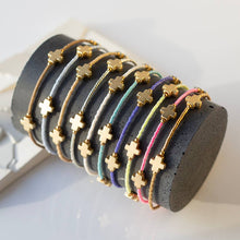 Faithful Cross Bangle-Hot Pink 