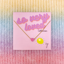 So Very Loved Heart Necklace: Pink