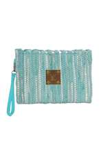 Upcycled Textured Wristlet: Multi