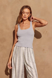 Baby Blue Knit Top