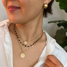 Disc & Beaded Chain Necklace Set Of 3: Clear
