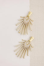 White Sunburst Earrings
