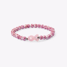 Holy Water Blue Porcelain Pink Ribbon Bracelet Waterproof Gold