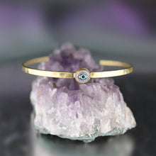 Thin Brass Cuff w/ Picture Image (Deco Eye)