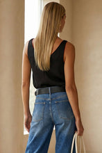 Classic V-neck Tank Top With Strap Accent - SS: Papyrus / 3s-2m-1l