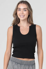 X2EG6-ASIS COTTON RIB KNIT U NECK TANK TOP: NAVY / M