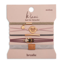 "Breathe" Lotus Flower Yoga Inspired Hair Tie Bracelets: Medium