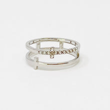 Forever Double Cross Ring: Silver