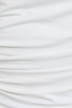 OFF THE SHOULDER TOP WITH RUCHING: CREAM