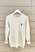 JESUS HAS MY BACK Mineral Graphic Sweatshirt: VINTAGE MAROON / XL