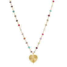Rainbow Heart Charm Necklace