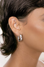 Small Thick Classic Hoops: Rhodium Plated / Small - 1 Inch