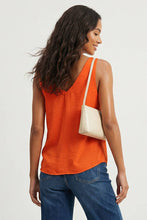 Classic V-neck Tank Top With Strap Accent - SS: Papyrus / 3s-2m-1l