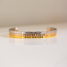 Soul Sisters - inspirational mantraband® cuff bracelet: Yellow Gold / Original