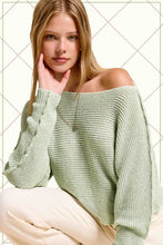 Boat Neck Off Shoulder Frosty Mint