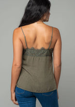 Olive Lace Trim Cami