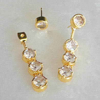 Backdrop Bezel Earrings