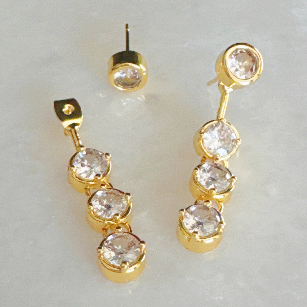 Backdrop Bezel Earrings