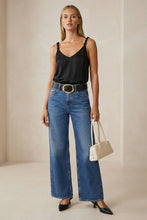 Classic V-neck Tank Top With Strap Accent - SS: Papyrus / 3s-2m-1l