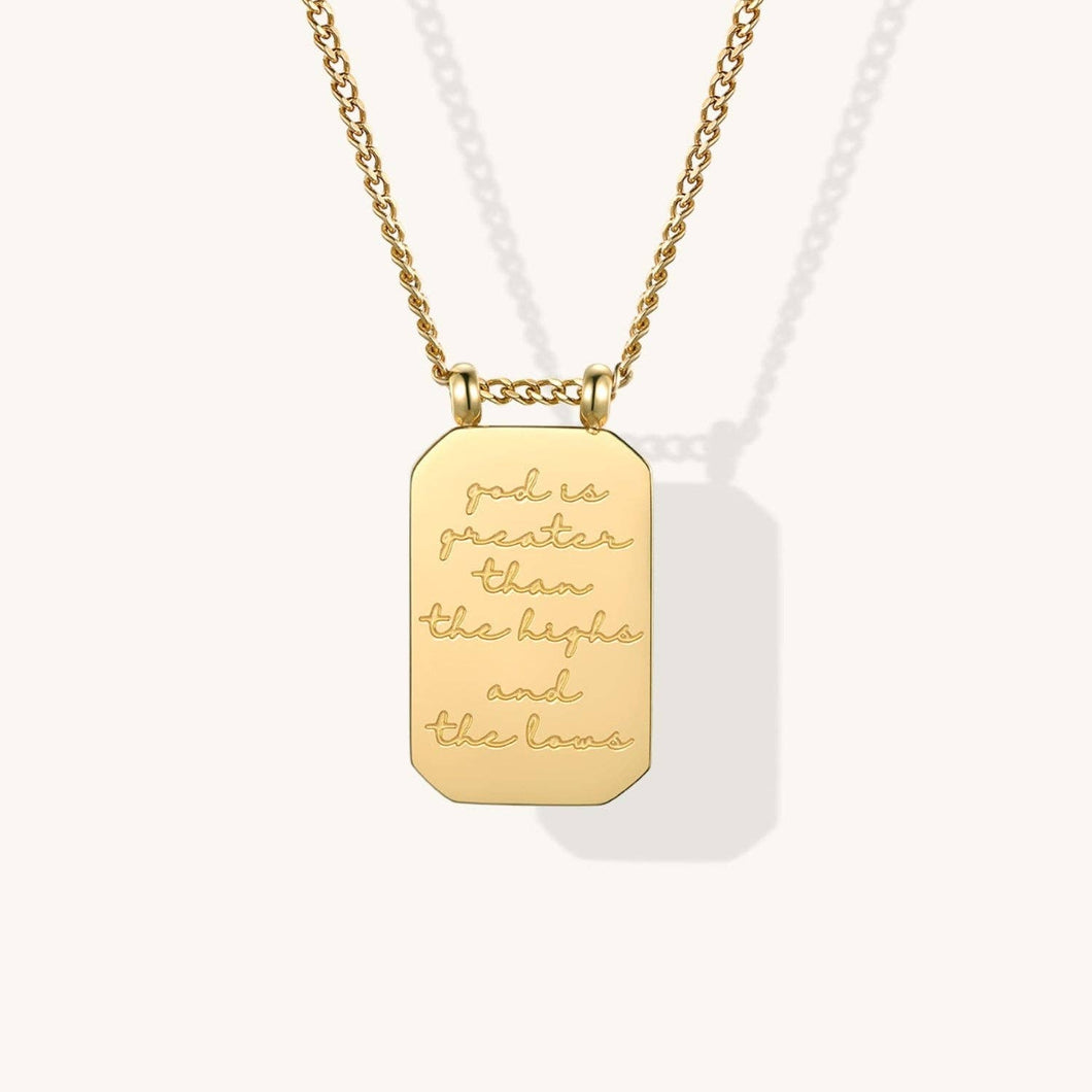 God Is Greater Than The Highs And The Lows: Yellow Gold