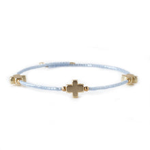 Faithful Cross Bangle-Sky Blue
