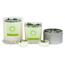 Heart Chakra Candle - Soy Candle - Herb & Crystal Candles: 8oz Round Tin
