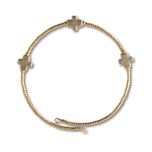 Faithful Cross Bangle-Gold, Cross Bracelet | Christian