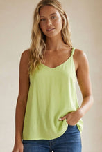 Classic V-neck Tank Top With Strap Accent - SS: Papyrus / 3s-2m-1l