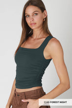 NS8408- Clean Line Square Shirred Top: 2273 Deep Sea Blue