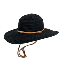 Francine Polyester Sun Hat: Black
