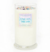 Unicorn Dreams Candle - Soy Candles Flower & Crystal Candles: 7.75oz Glass Jar