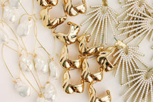 White Sunburst Earrings