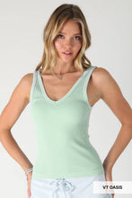 NS8528 - Vintage Reversible Ribbed Tank Top: Vintage Denim