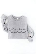 GOD IS WITHIN HER Graphic Sweatshirt: DARK H. SAGE / M