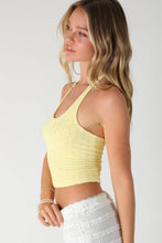 NS8489 - Floral Lace Halter Crop Top: 2267 Milk Tea