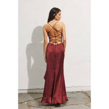 Satin Corset Open Back Ruffled Dress: CHAMPAGNE / S-M-L(3-2-1)