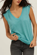 Rue V-Neck Tank Island Teal