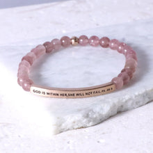 God Is Within Her She Will Not Fail Pink Quartz