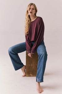 Fig Long Sleeve Chaser Top