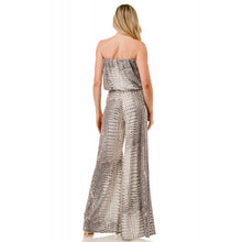 Printed Wide Leg Jumpsuit W/Belt