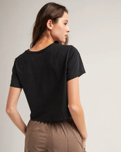 Pima Boxy Crop tee - Black