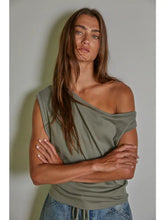 Olive one shoulder top