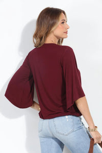 Elderberry cupro surprise top