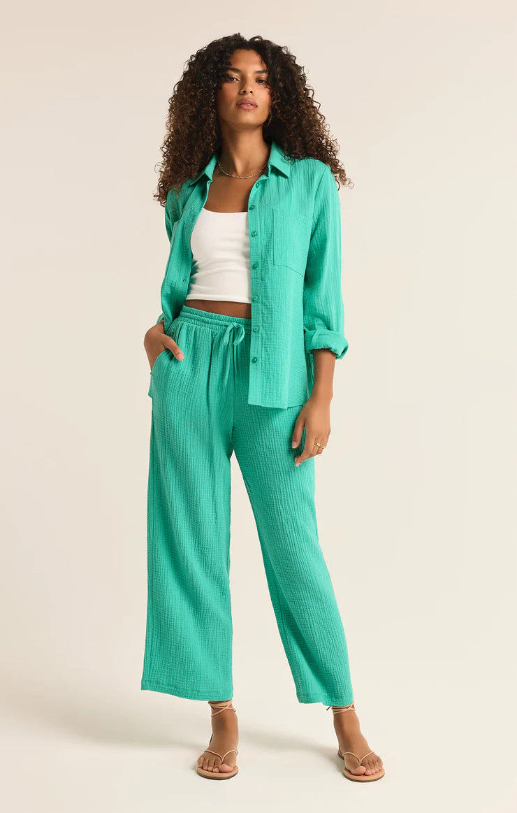 Bondi Gauze Pant Cabana Green