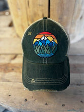 Mountains PATCH Distressed Mesh Snapback Baseball Cap