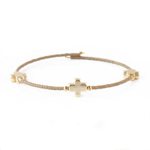 Faithful Cross Bangle-Mocha, Cross Bracelet | Christian