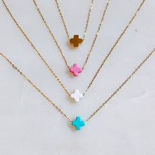 So Very Blessed Cross Necklace: Pink