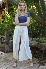 25P68-ASIS WRAP PANTS WITH CROCHET TRIM AND ELASTIC WAIST: BLACK / M
